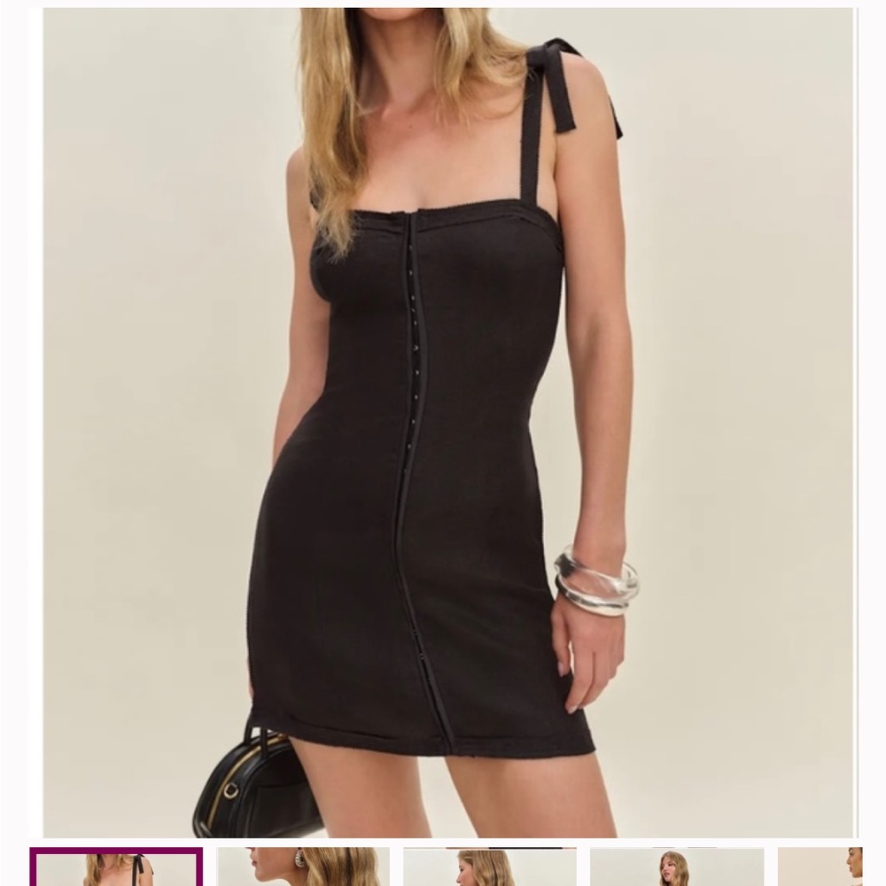 Reformation Dion mini dress in black 🖤 size 4